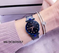 Đồng hồ Dior dây thép không gỉ cao cấp màu xanh