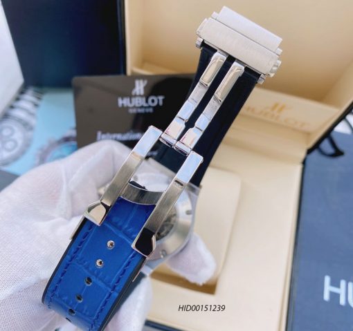 Đồng hồ nam Hublot Classic Fusion máy cơ Automatic dây cao su bọc da màu xanh