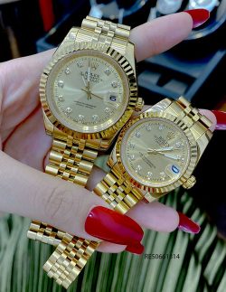 Đồng hồ Cặp Rolex Oyster Perpetual Datejust mạ vàng cao cấp giá rẻ