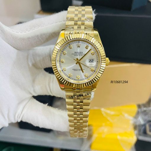 Đồng hồ Rolex Nam máy cơ automatic dây kim loại mạ vàng