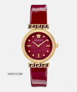Đồng hồ Nữ Versace Meander Leather dây da màu đỏ xanh đen cao cấp