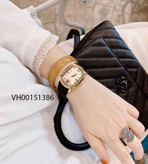 Đồng hồ Versace New Couture Demi new nữ dây da đen