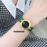 Đồng hồ Versace nữ mini Vanitas dây da màu xanh máy pin thụy sỹ