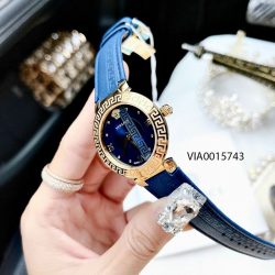 Đồng hồ Versace Daphnis nữ dây da màu xanh cao cấp