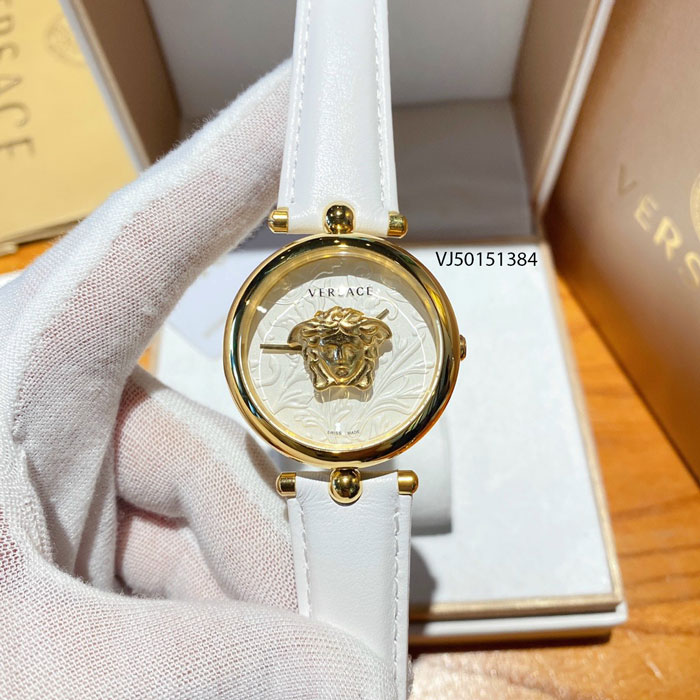 Đồng hồ Versace Palazzo Empire Barocco nữ dây da màu trắng