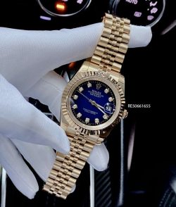 Đồng hồ Rolex Nam máy pin nhật dây mạ vàng PVD