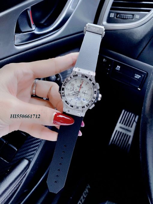 Đồng hồ Nữ Hublot Big Bang Quarzt Nhật viền bạc 6 kim 37mm